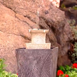 4-in-1 Fountain Tower w/Planter Bowl